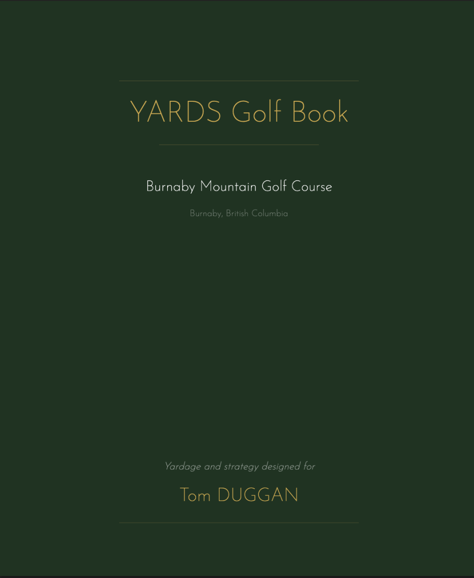 Yardage book
